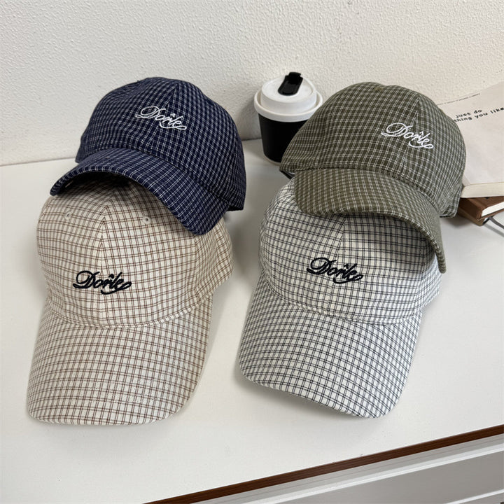 Men's Casual Checkered Baseball Cap Bowlift