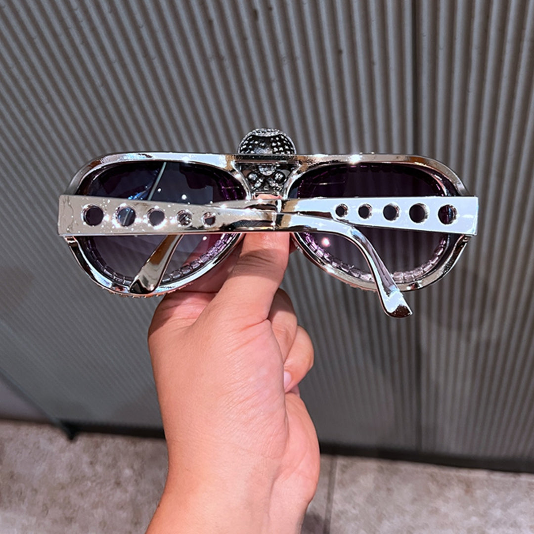 Women's statement sunglasses with eye-catching skull design and sparkling crystal detailing Bowlift