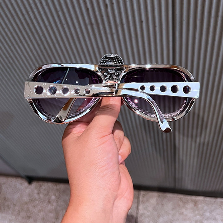 Women's statement sunglasses with eye-catching skull design and sparkling crystal detailing Bowlift