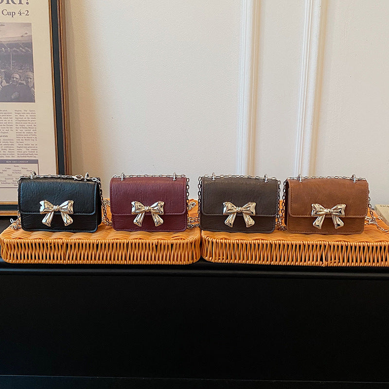 WoCharming Bow-Embellished Mini Handbag Bowlift