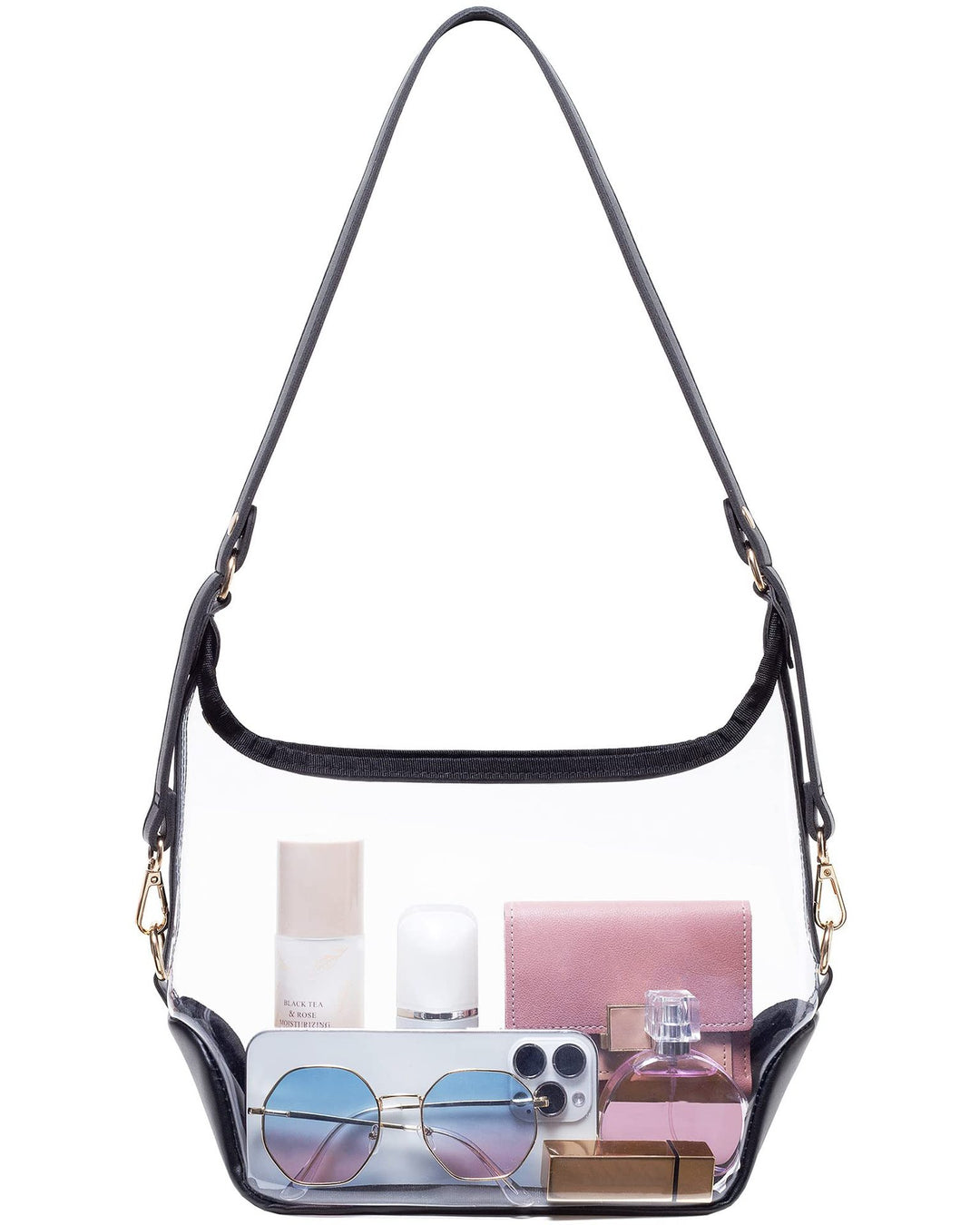 Transparent shoulder bag with modern compartments Bowlift