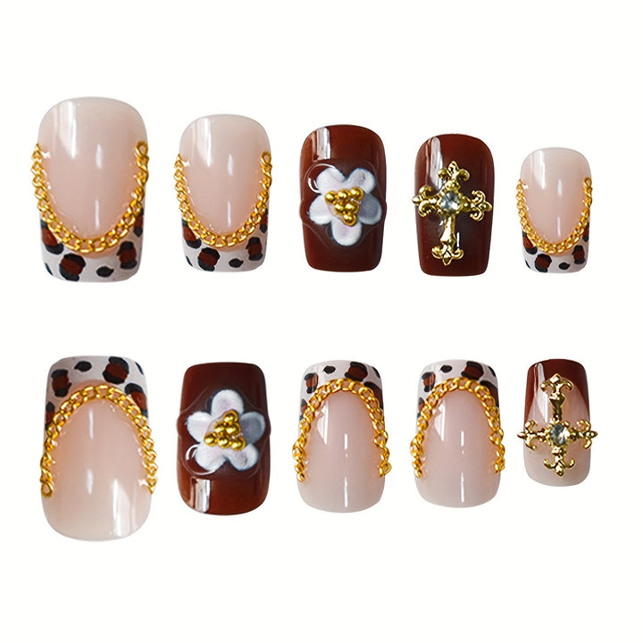Decorative Press-On Nail Set Bowlift