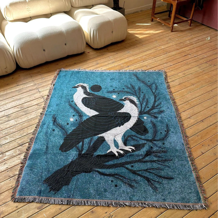 Artistic Nature-Inspired Throw Blanket