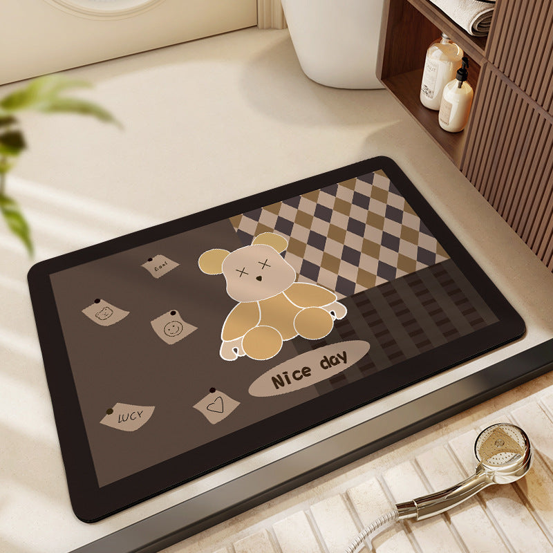 Cute Cartoon-Themed Bath Mat Bowlift