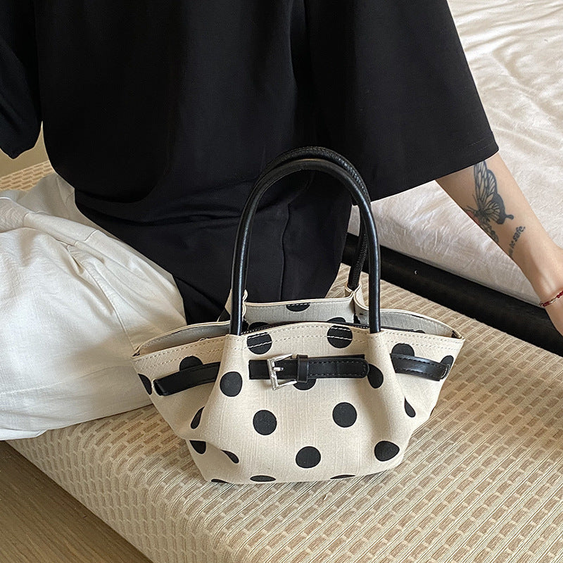 Polka Dot Structured Handbag Bowlift