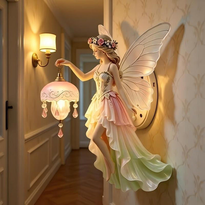 Decorative fairy figure with LED light Bowlift