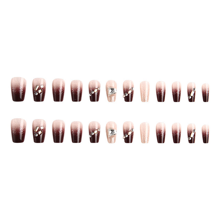 Artificials nails with glitter embellishments and elegant accents Bowlift
