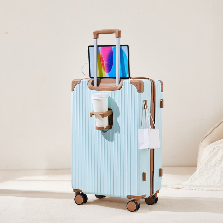Unisex Durable Expandable Hard-Shell Luggage Bowlift