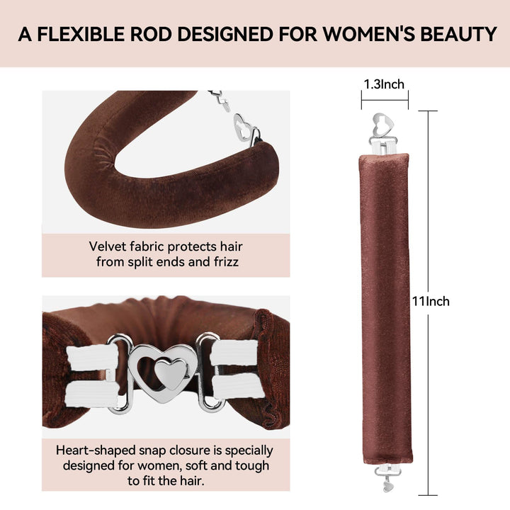 Soft Velvet Heatless Hair Curling Set