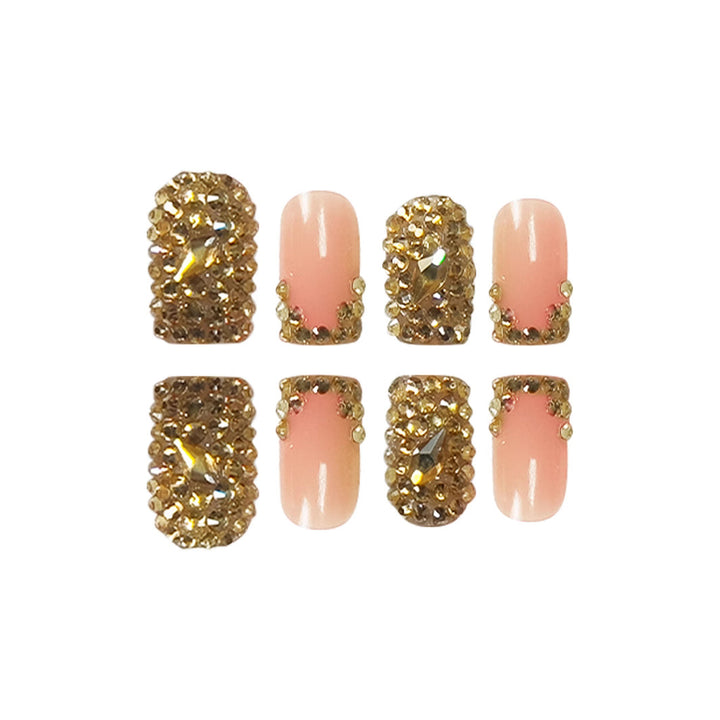 Glamorous Rhinestone-Embellished Nail Extensions Bowlift