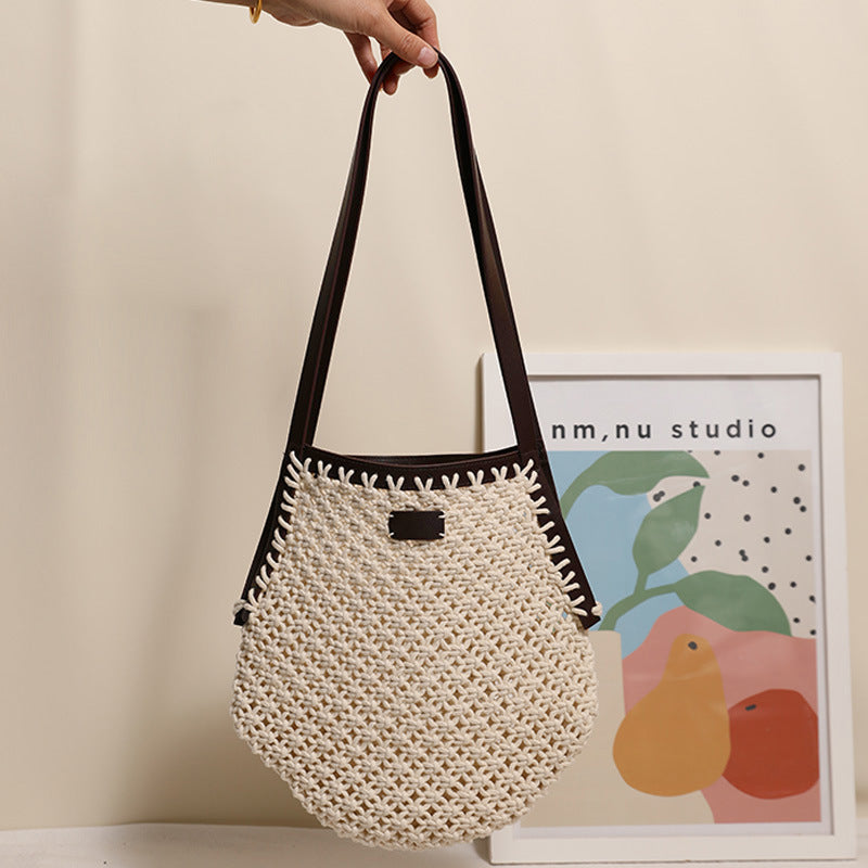 Hand-knotted tote bag with sturdy leather handles Bowlift
