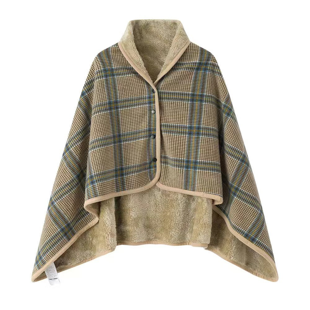Women Comfortable Throw Blanket with Checkered Pattern Bowlift