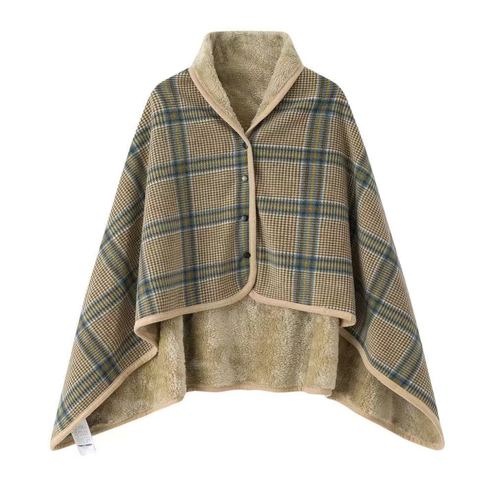 Ladies Cozy and Fashionable Blanket with Checkered Pattern Bowlift