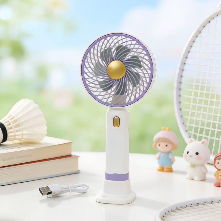 Ladies Portable Handheld Fan with Variable Speed Mode Bowlift