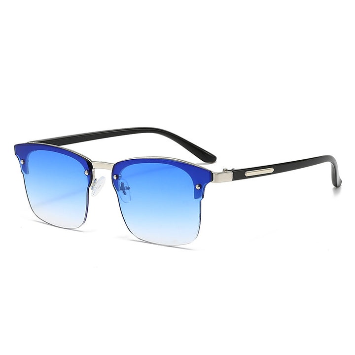 Ladies elegant square sunglasses with metallic accents Bowlift