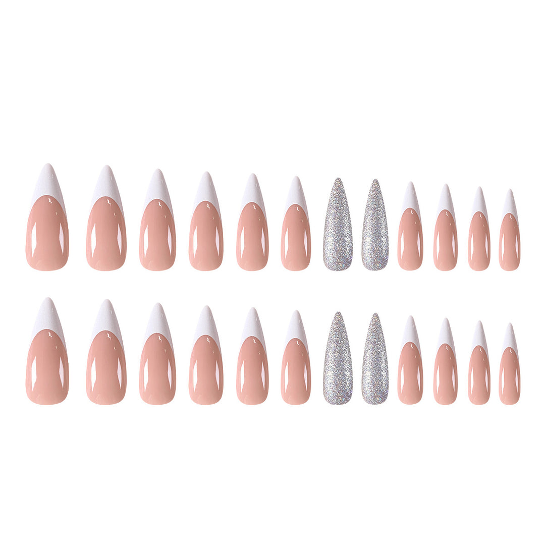 Elegant rhinestone lace artificial nails Bowlift