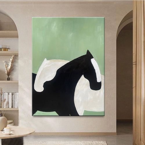 Abstract Horse-Themed Canvas Art