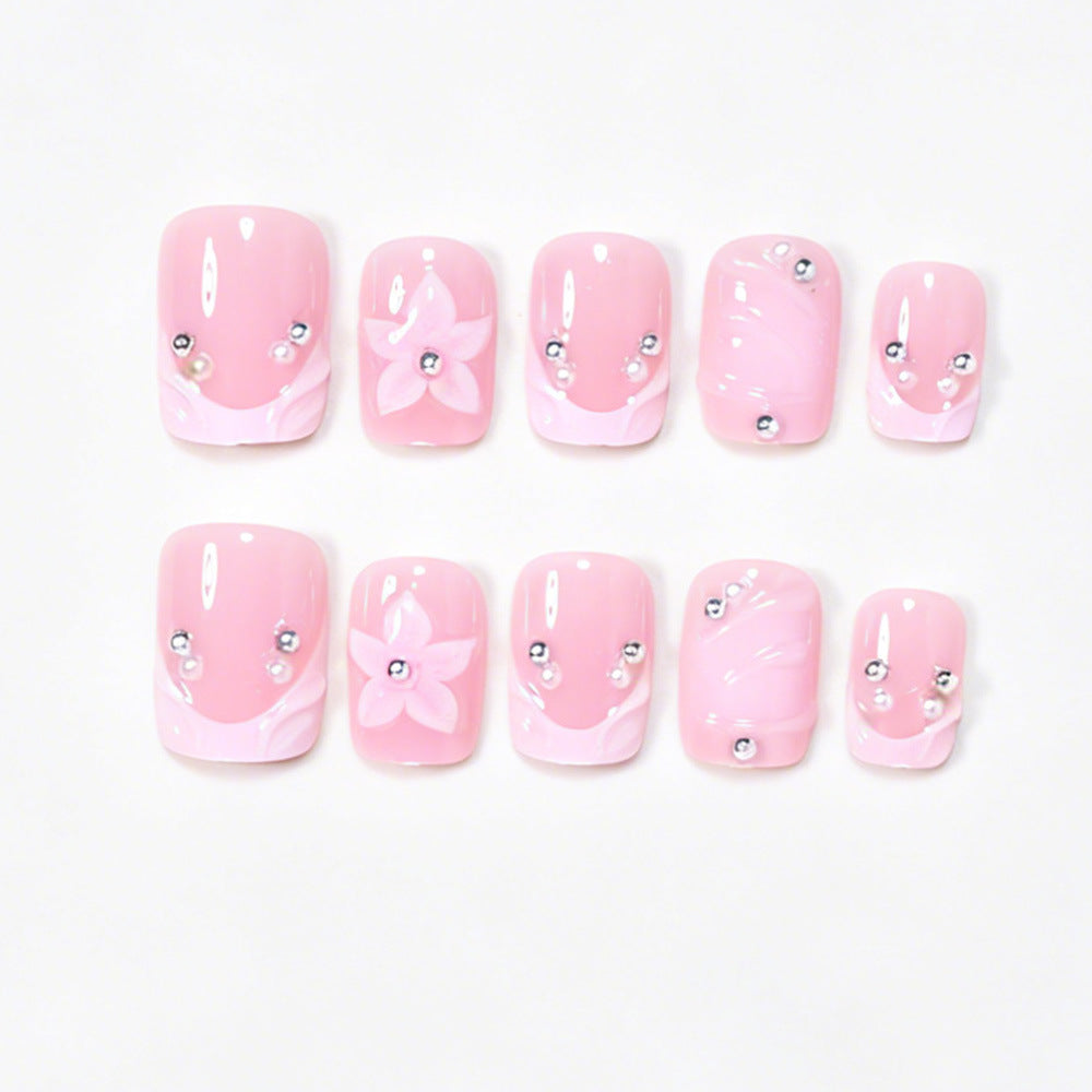 Decorative Floral Acrylic Nail Art Set Bowlift
