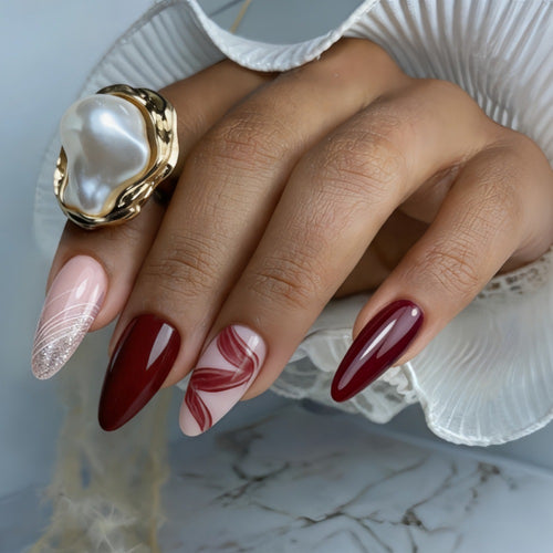 Elegant Nail Art with Luxurious Accents Bowlift