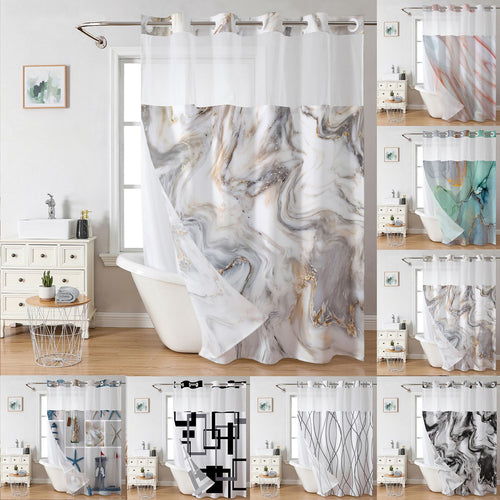 Luxury Marble Design Shower Curtain Bowlift