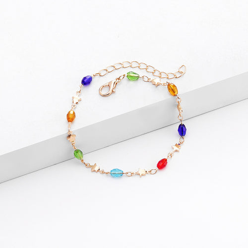 Colorful Star Charm Anklet Bowlift