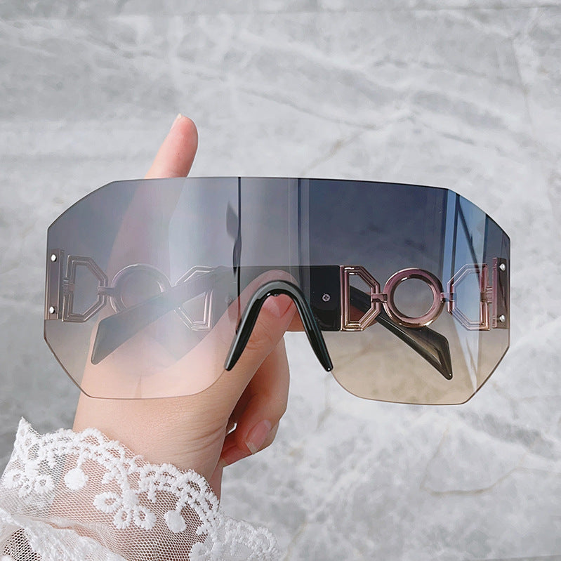 Fashion Statement Wide-Brim Shield Sunglasses Bowlift
