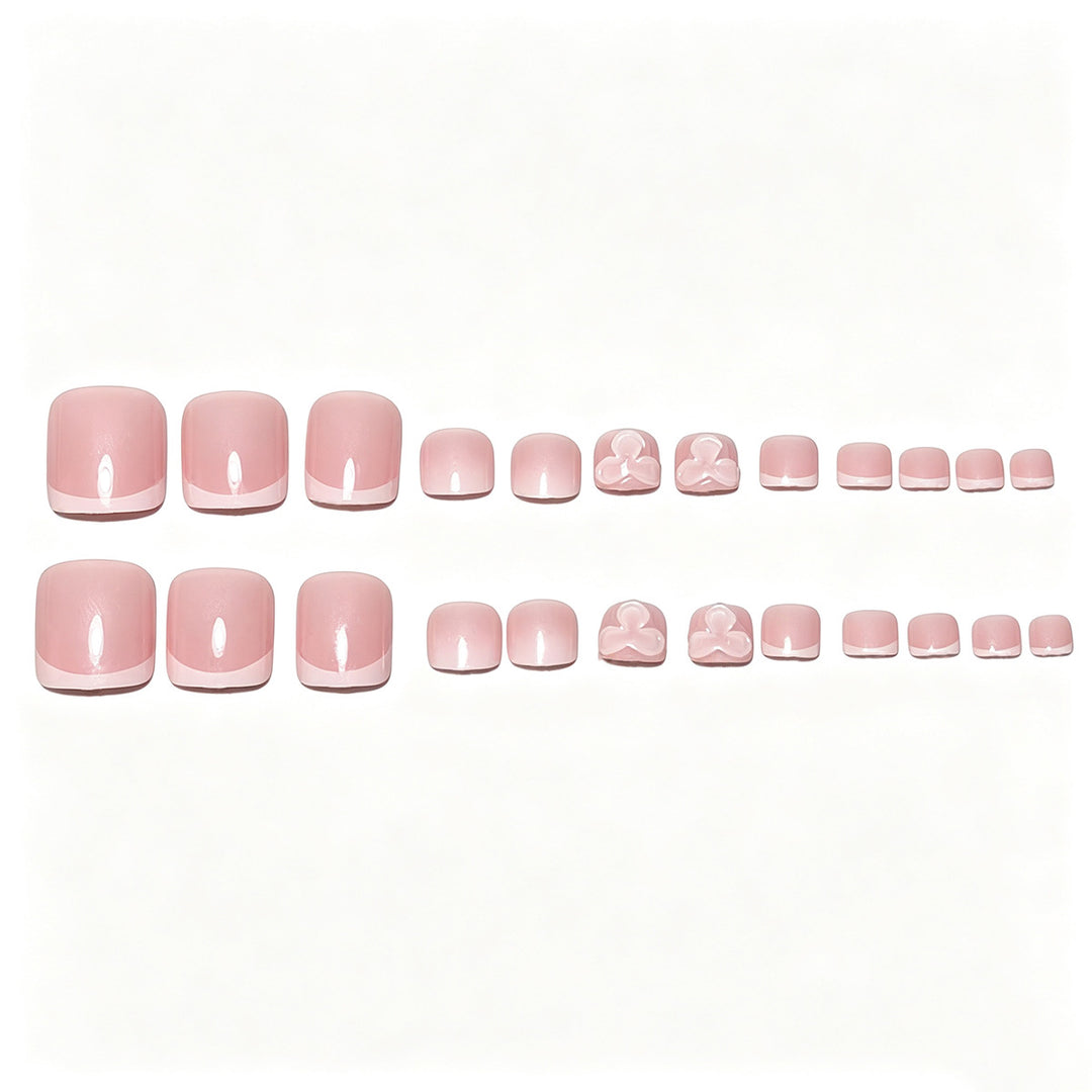 Decorative Press-On Nail Art Tips with Bow Design Bowlift
