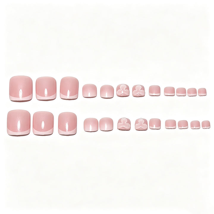 Decorative Press-On Nail Art Tips with Bow Design Bowlift