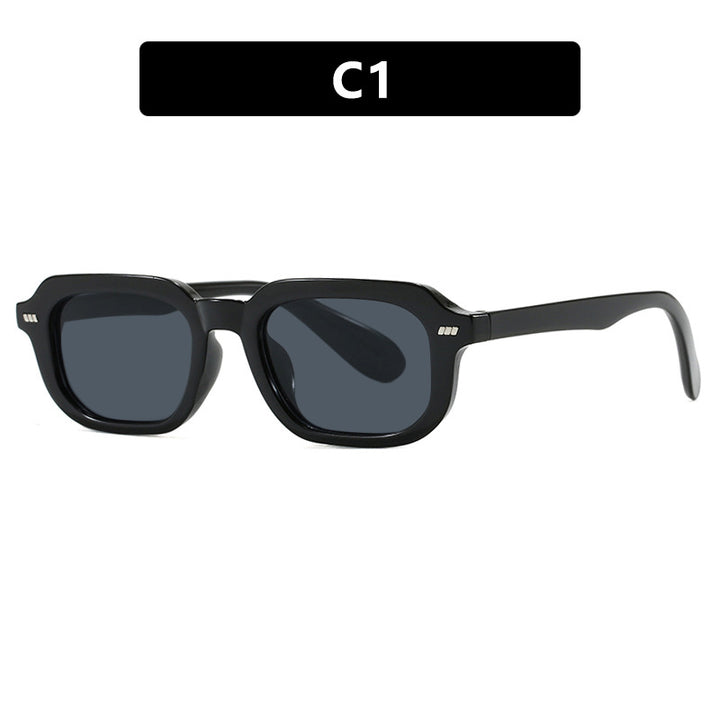 Women’s square sunglasses with high-gloss transparent frame and polarized lenses Bowlift