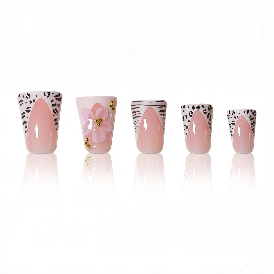 Glamorous Floral Nail Art Extensions Bowlift