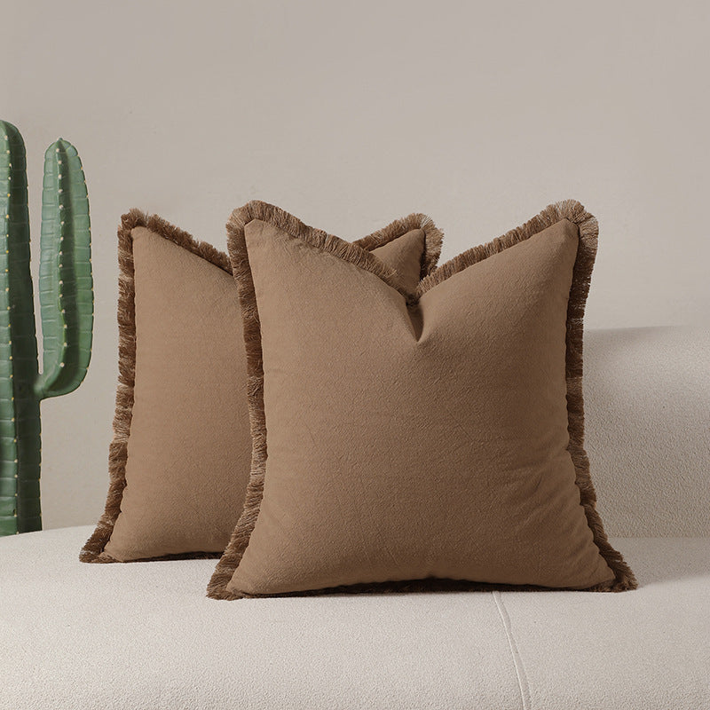 Fringed Decorative Throw Pillows