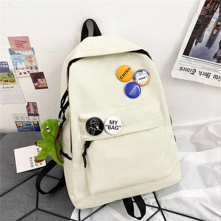 Backpack with Creative Button Design Bowlift