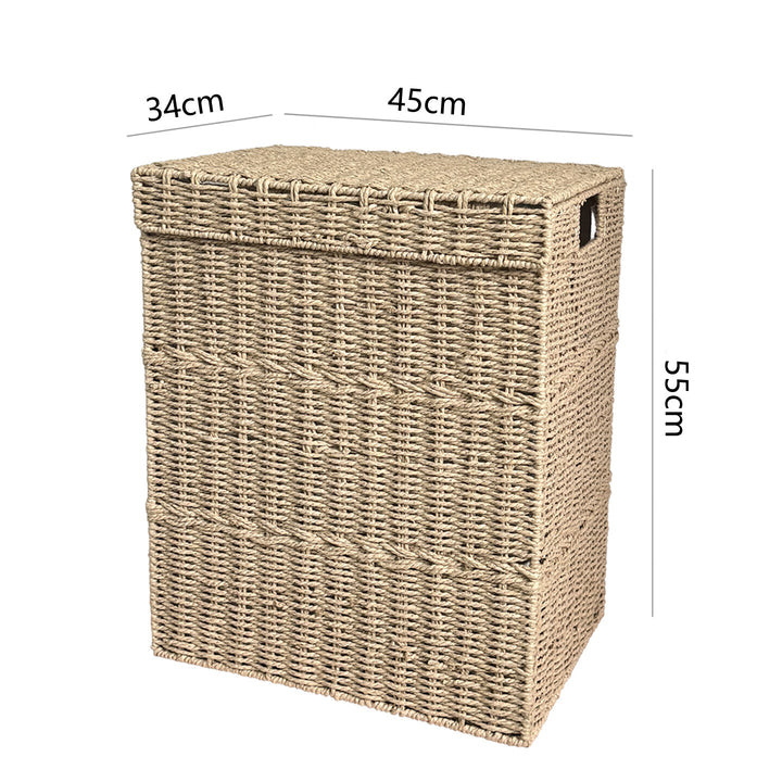 High-quality laundry basket with lid and handles Bowlift