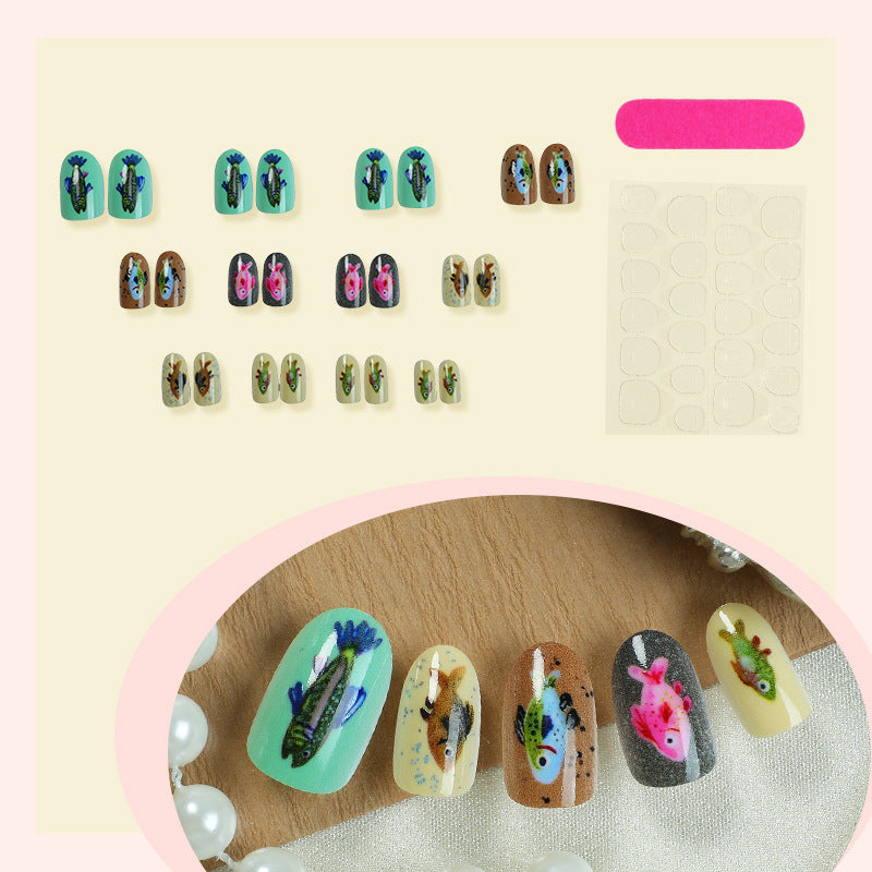 Creative nail art set with colorful animal designs Bowlift