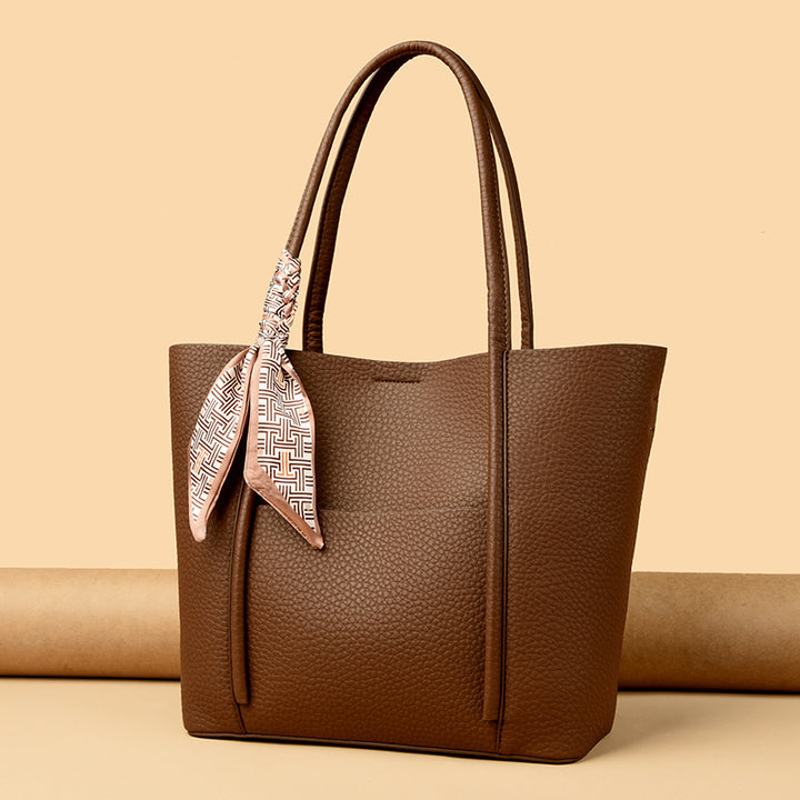 Textured Leather Tote Bag Bowlift