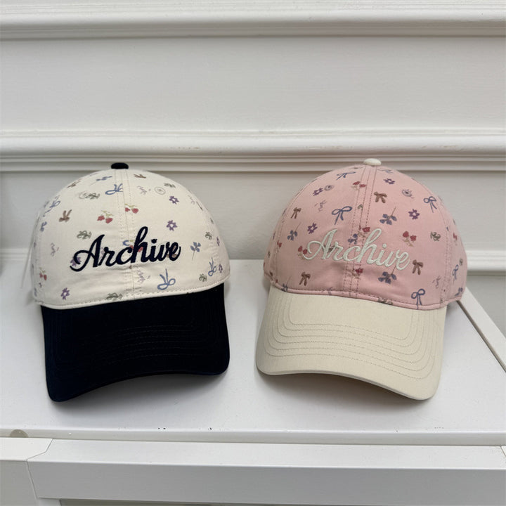 Women's Floral-Embroidered Baseball Cap Bowlift