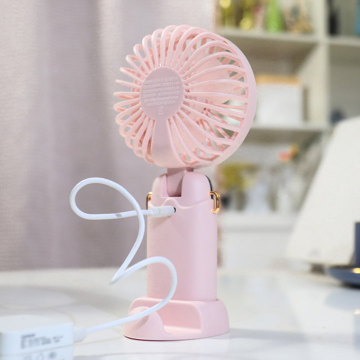 Women's Portable Mini Fan with Ergonomic Handle Design and Adjustable Tilt Bowlift