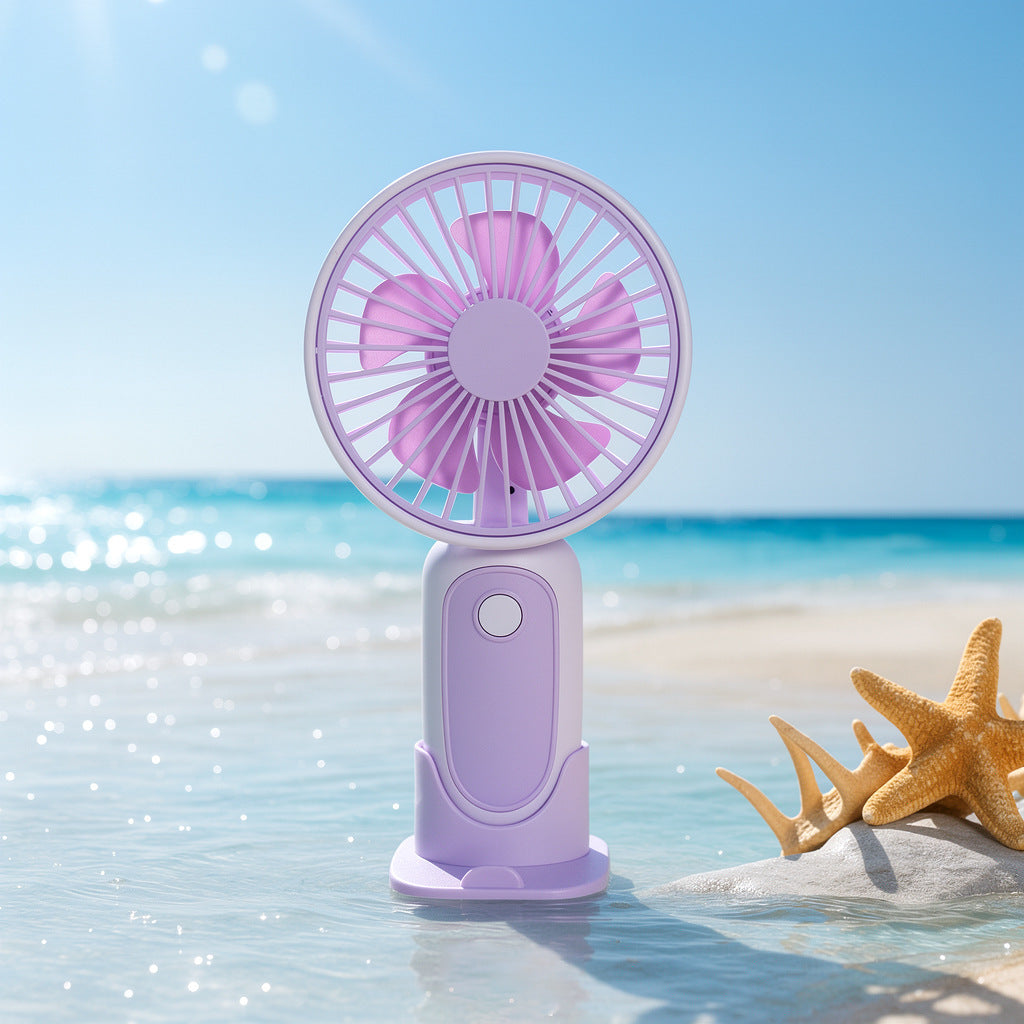 Ladies portable USB mini fan with ergonomic handle Bowlift