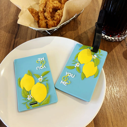 Lemon-Themed Travel Luggage Tag Bowlift