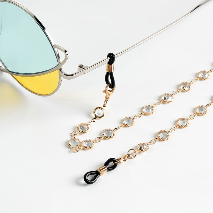 Gemstone-Embellished Eyewear Chain Bowlift