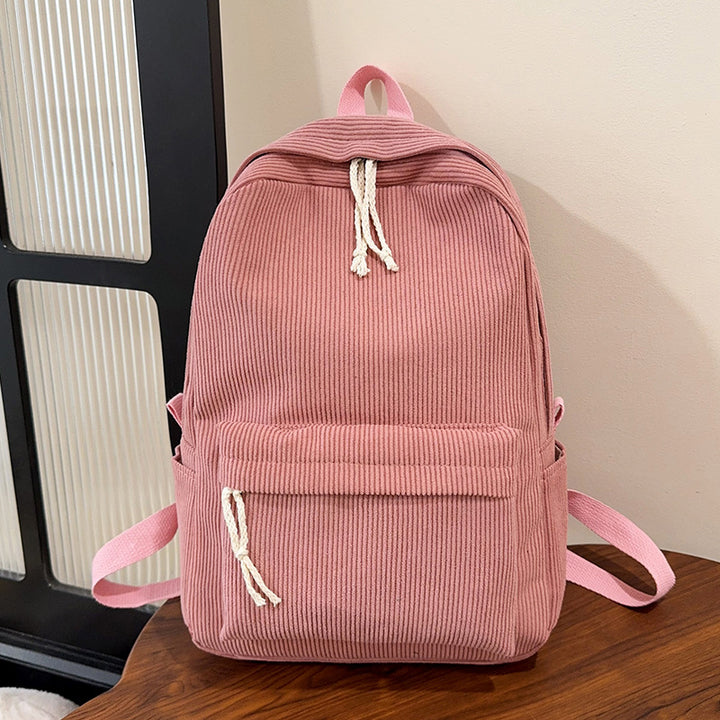 Corduroy Textured Drawstring Backpack