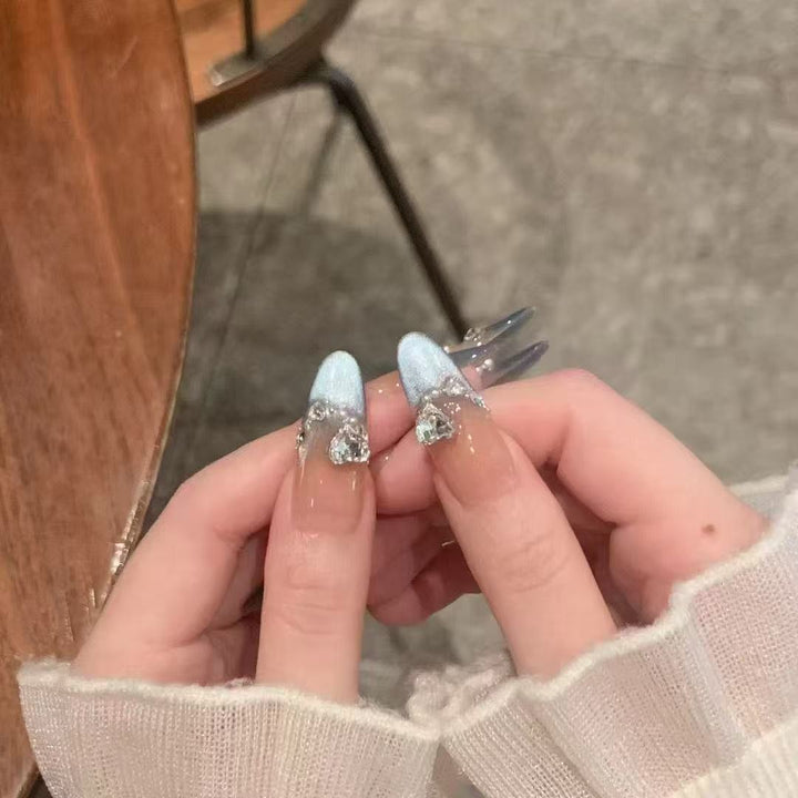 Elegant Crystal-Embellished Press-On Nails Bowlift