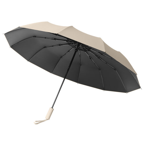 Ladies elegant folding umbrella with practical storage case Bowlift