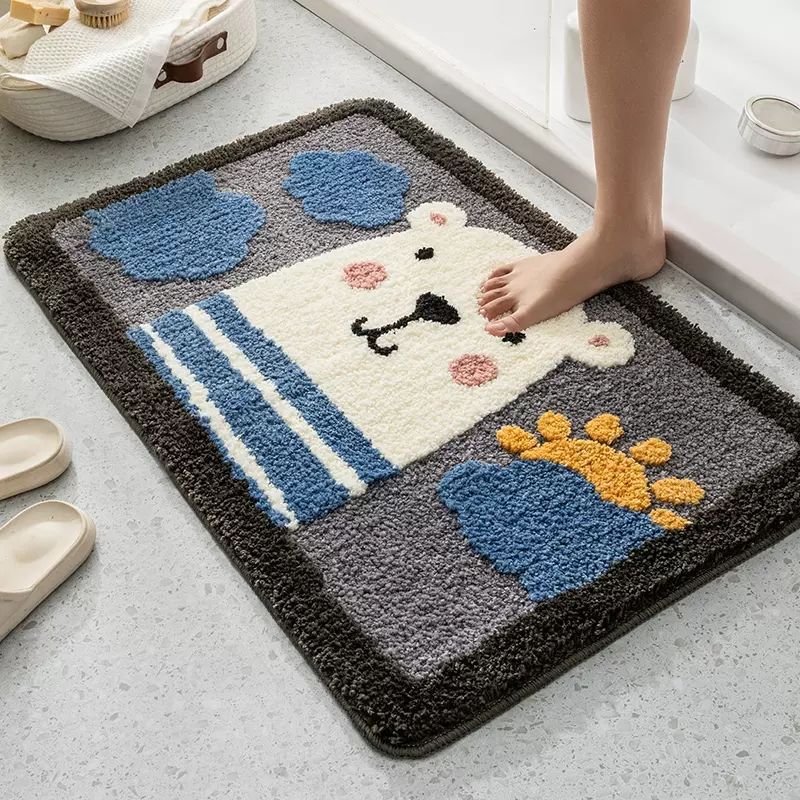 Cute Cartoon Dog Bath Mat Bowlift