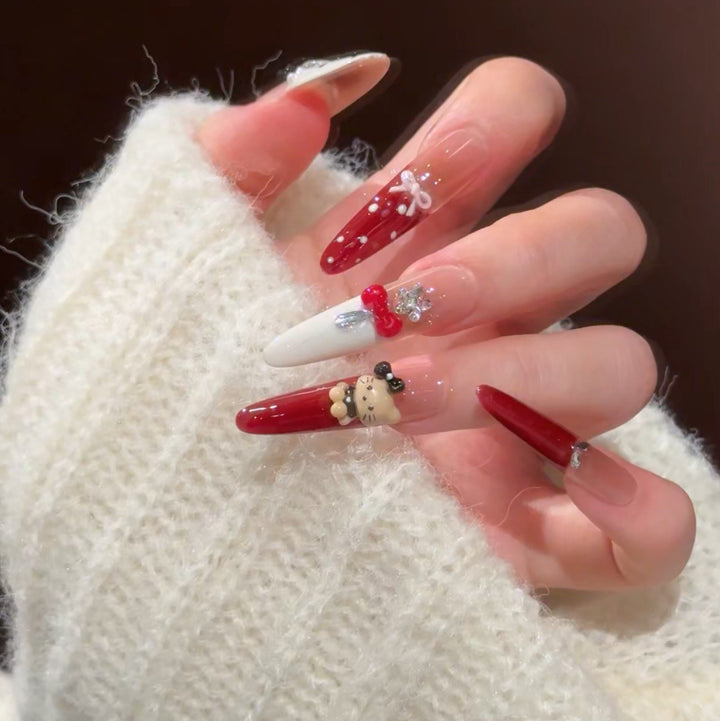 Crystal-Embellished Press-On Nail Extensions Bowlift