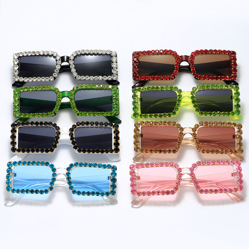 Women's fashionable sunglasses with glittering frame embellishment Bowlift