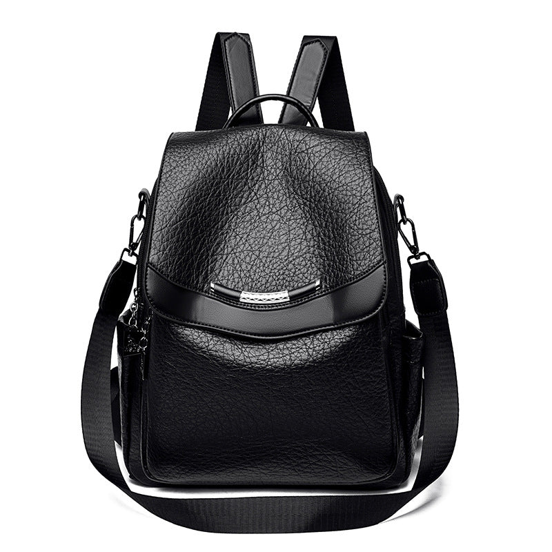 Chic Textured Leather Backpack Bowlift