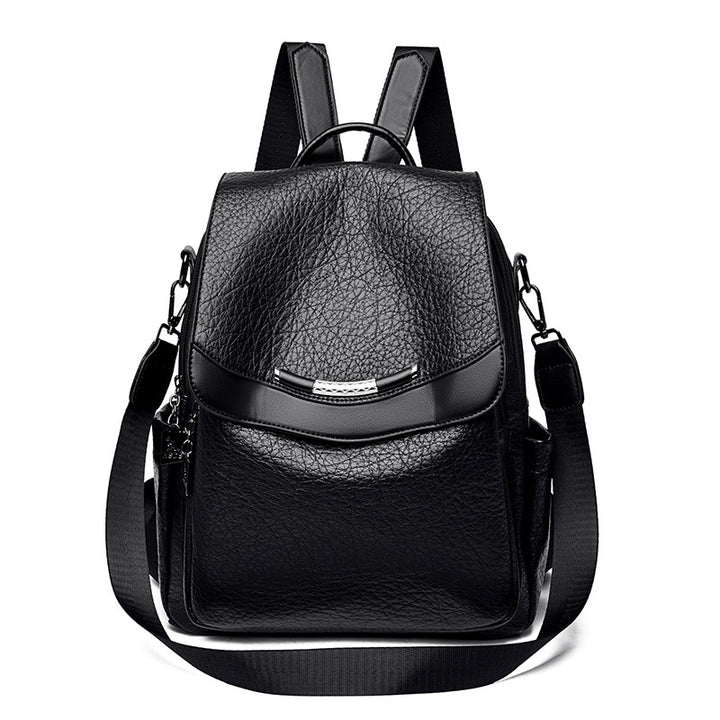 Chic Textured Leather Backpack Bowlift