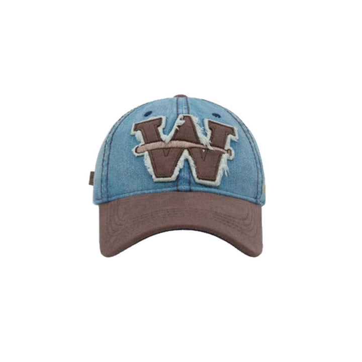 Men's Distressed Denim Baseball Cap Bowlift