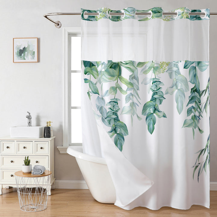Floral Butterfly Shower Curtain Bowlift
